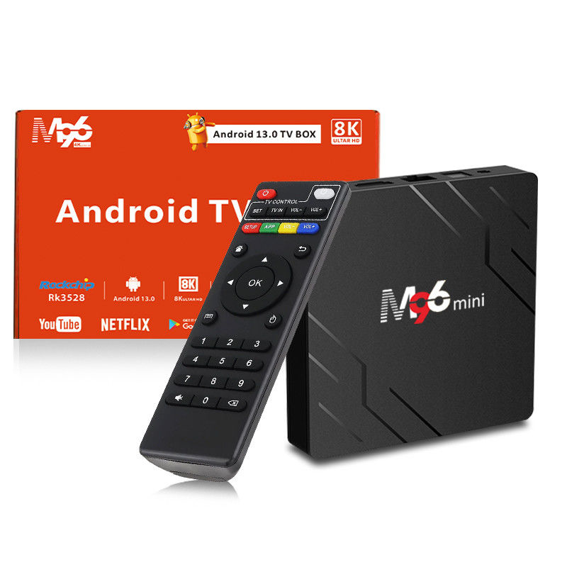 Dauerhafte Smart TV Box M96 Mini H.265 4K 75fps 10 Bit 2.4G 5G BT5.0WIFI6