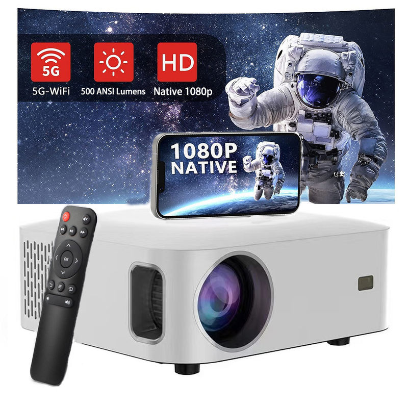 Langlebiger 200 W Portable Smart Projector 5,0 Zoll LCD-Display, leichter Heimkino-Miniprojektor