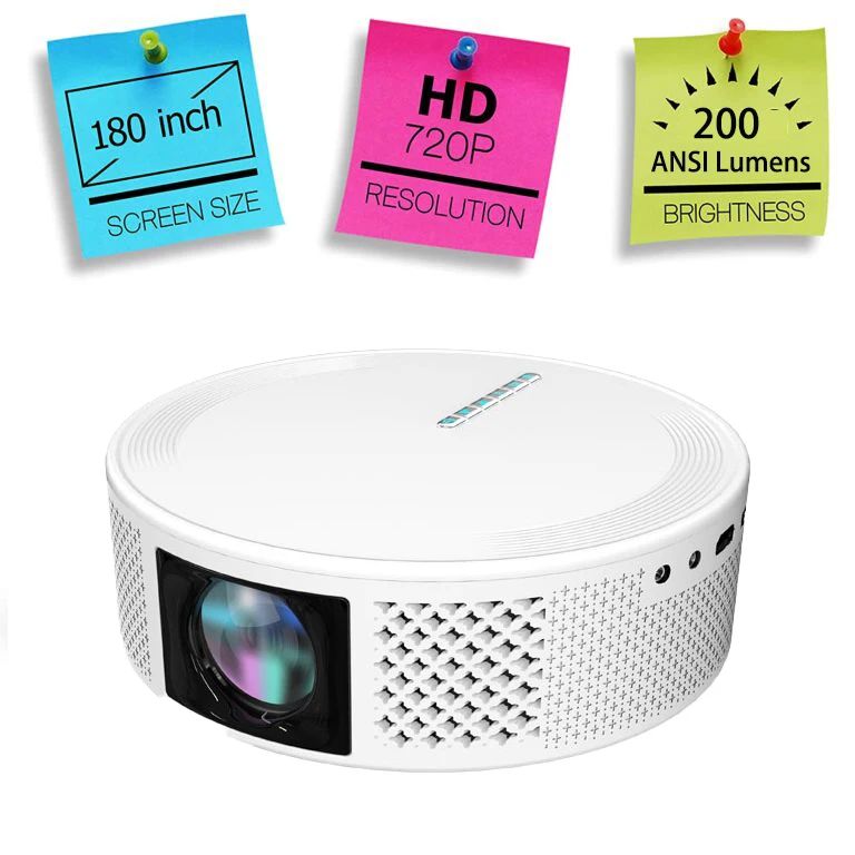 LED Portable T269 Projektor Full HD Leichtgewicht Projektionsdistanz 1,2 m-3,6 m