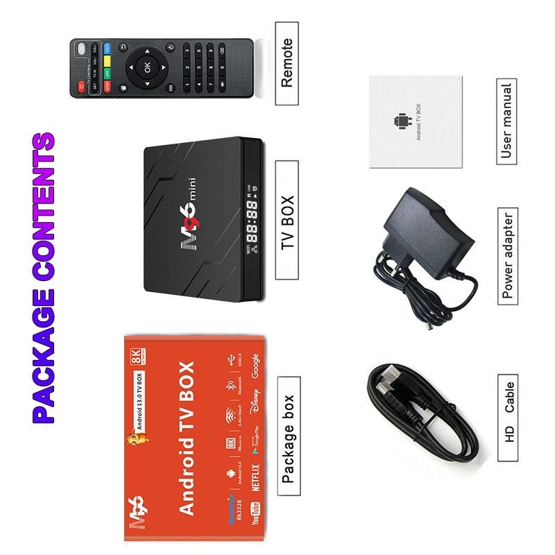 HDMI 2.1 Smart Media Box Langlebige, tragbare Android TV Box für Smart TV