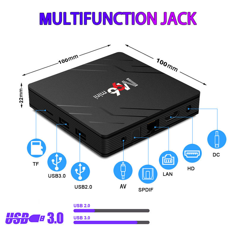 BT5.0WIFI6 Android 13.0 TV-Box M96 Mini 4 GB DDR4 RAM 2,4 G 5 G