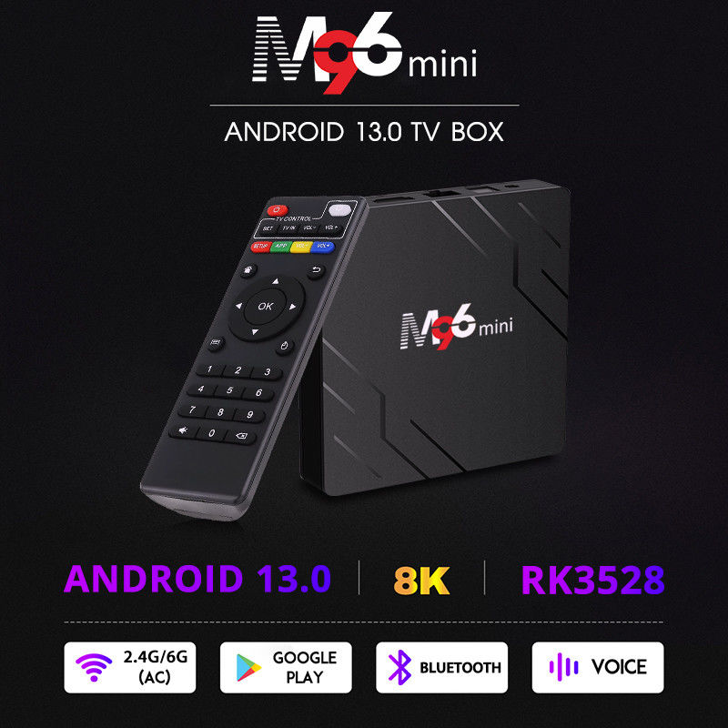 BT5.0WIFI6 Android 13.0 TV-Box M96 Mini 4 GB DDR4 RAM 2,4 G 5 G