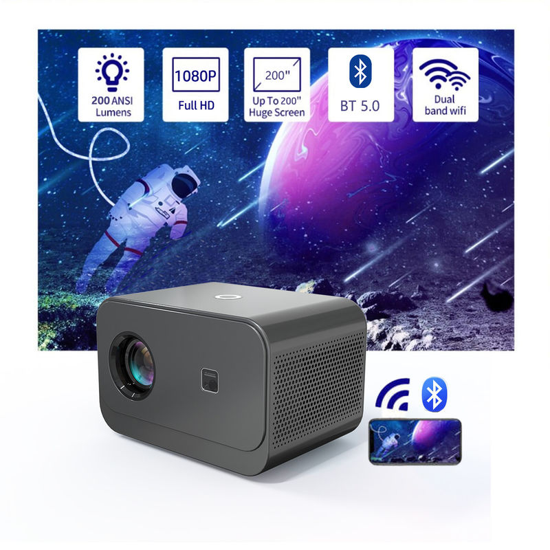 Android 9.0 Neues Produkt Elektrofokus LED+LCD HDMI Projektor 200 Lumen