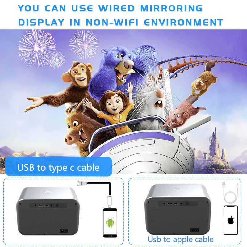 AC100-240V, 50/60Hz Android 9.0 Neues Produkt Elektrofokus LED+LCD HDMI Projektor 200 Lumen