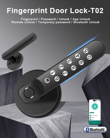 T02 Smart Fingerprint Türknopf, Schlüssellose Eintrittsschlösser mit Tastaturen, Smart Door Lock auf der Tuya App