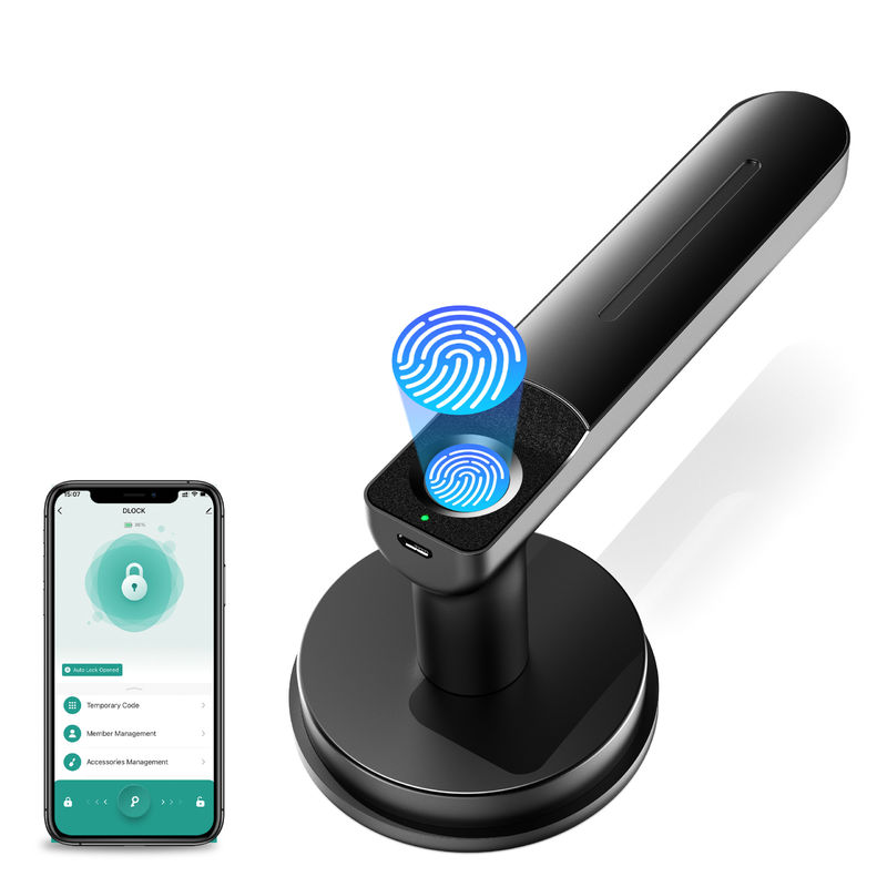 D01 App-Funktion, Smart Fingerprint Türschloss, Schlüssellose Türschloss mit Griff, Zimmer Türschloss für Schlafzimmer/Büro