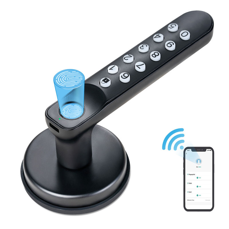 T02 Smart Fingerprint Türknopf, Schlüssellose Eintrittsschlösser mit Tastaturen, Sicherungsschlüssel, Smart Door Lock auf Tuya App