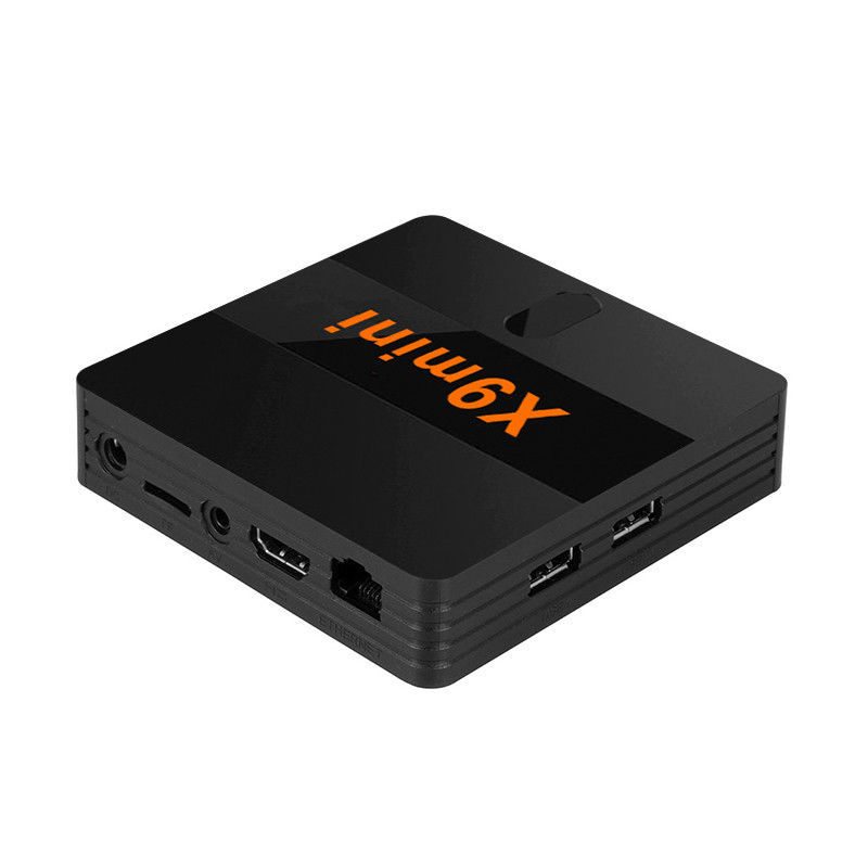 Hot-Selling X9 Mini Android 9 System mit 4k High-Definition-Player Lese-allein-Speicher 8GB mit Dual-WLAN 2.4G + 5G WiFi