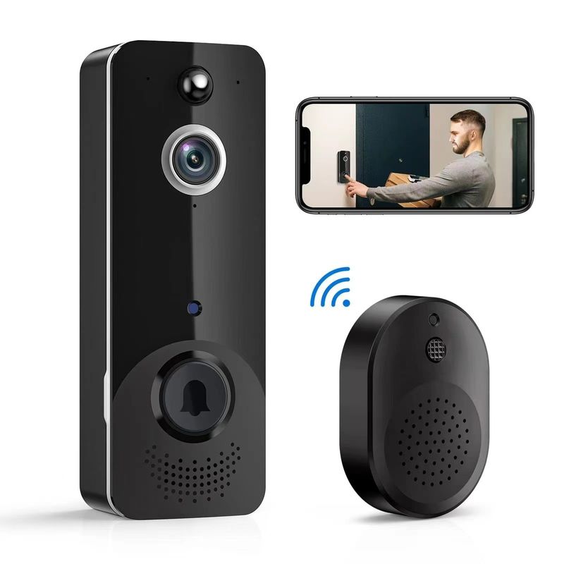 Langer Akkulaufzeit Wireless Intercom Ring Türglocke Wasserdicht 720P WIFI Fernbedienung Video Smart DoorBell Kamera