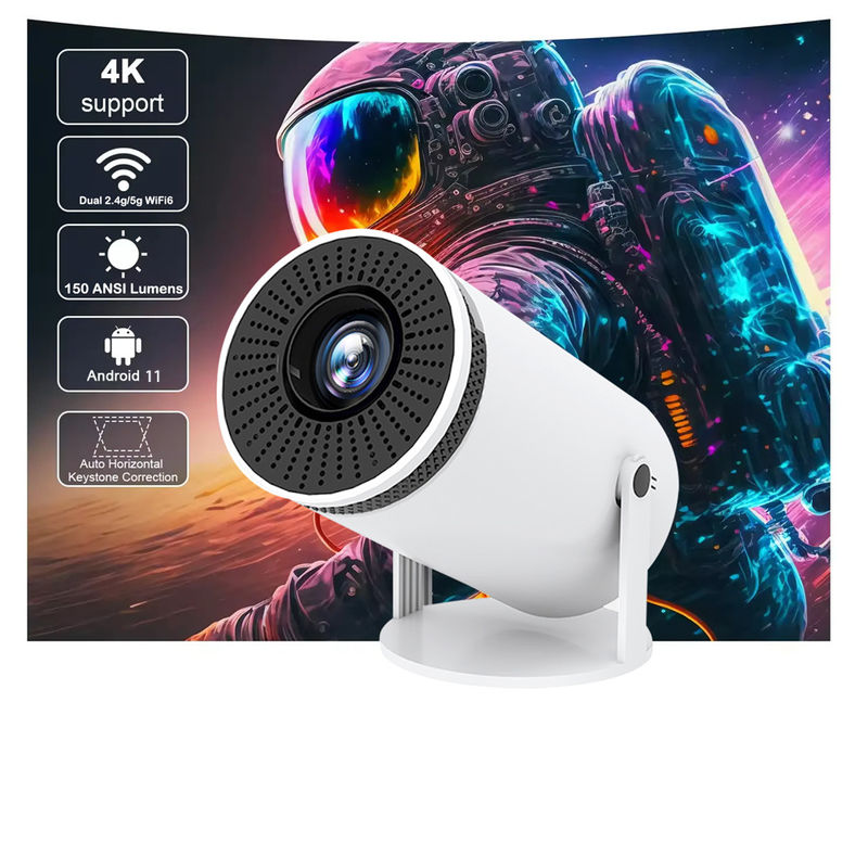 Dual Wifi 6 Projektor Hy300 Pro Outdoor Wireless Portable Projektor Android 11 4k Smart Mini Projektor