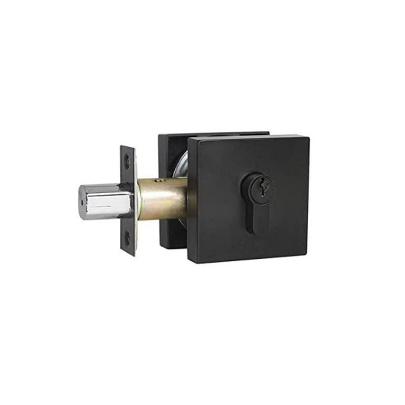 S101-MB Square Contemporary Einzylinder-Schraubverschluss mit verstellbarem Rücksatz, Vordertürverschluss für Hausbad