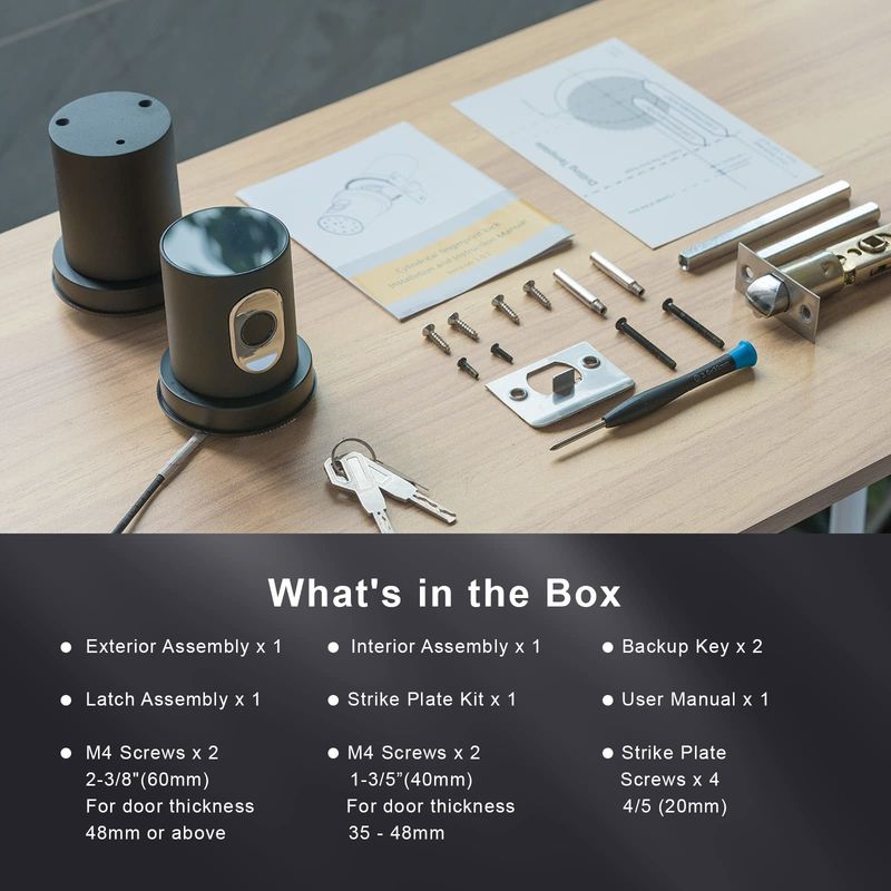 Q1 Schwarz Smart Door Lock Fingerabdruck Türknopf für das Schlafzimmer zu Hause