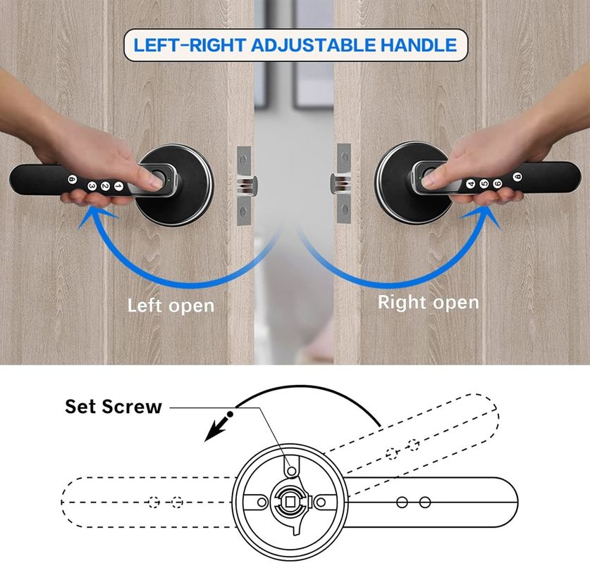 Polsterte Oberfläche Smart Door Lock 5,67 X 2,91 X 0,2 Zoll Android-Controller