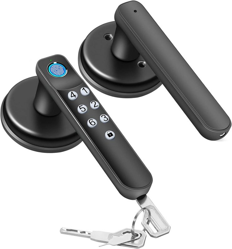Polsterte Oberfläche Smart Door Lock 5,67 X 2,91 X 0,2 Zoll Android-Controller