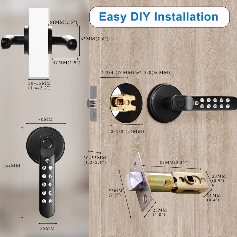 Verbessern Sie die Sicherheit Ihres Raumes mit unserem polierten Smart Door Lock und Schrauben