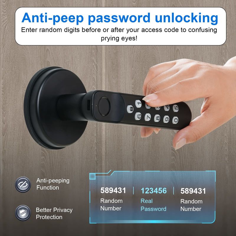 Hotel Smart Door Lock empfohlen für Front Single Lock und glatt abgerundeten Griff Form