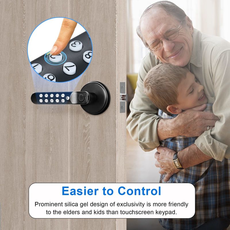 Hotel Smart Door Lock empfohlen für Front Single Lock und glatt abgerundeten Griff Form